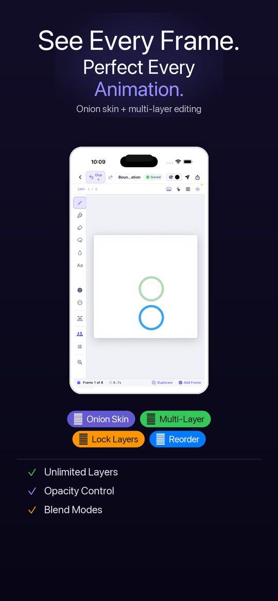 Timeline with frames