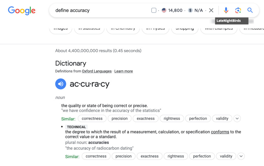how to use google in Google (dictionary example)